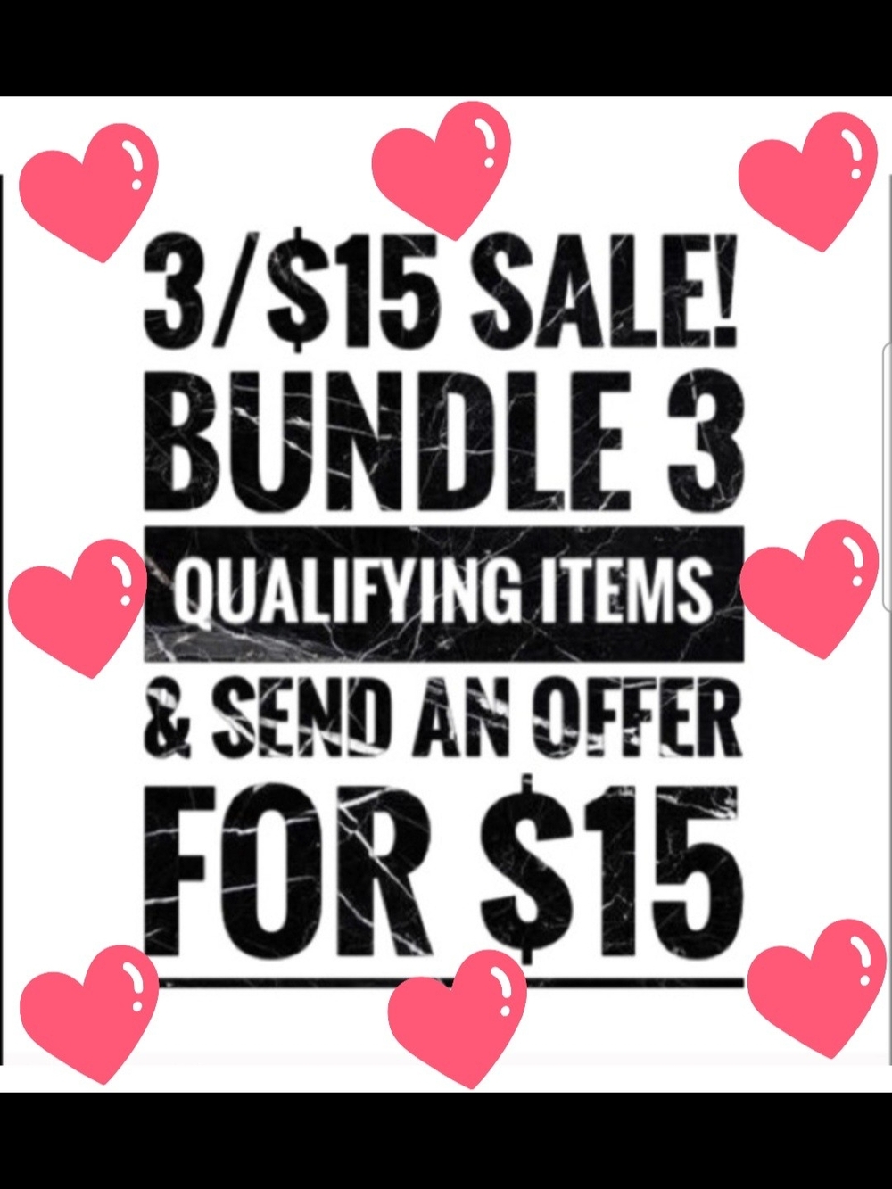 ❤️3/$15❤️ Sale Sign - Bundle Selected Items With ❤️ And Send Me 15$ Offer♥️